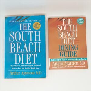Lot of 2 South Beach Diet Books By Arthur Agatston, MD Dining Guide